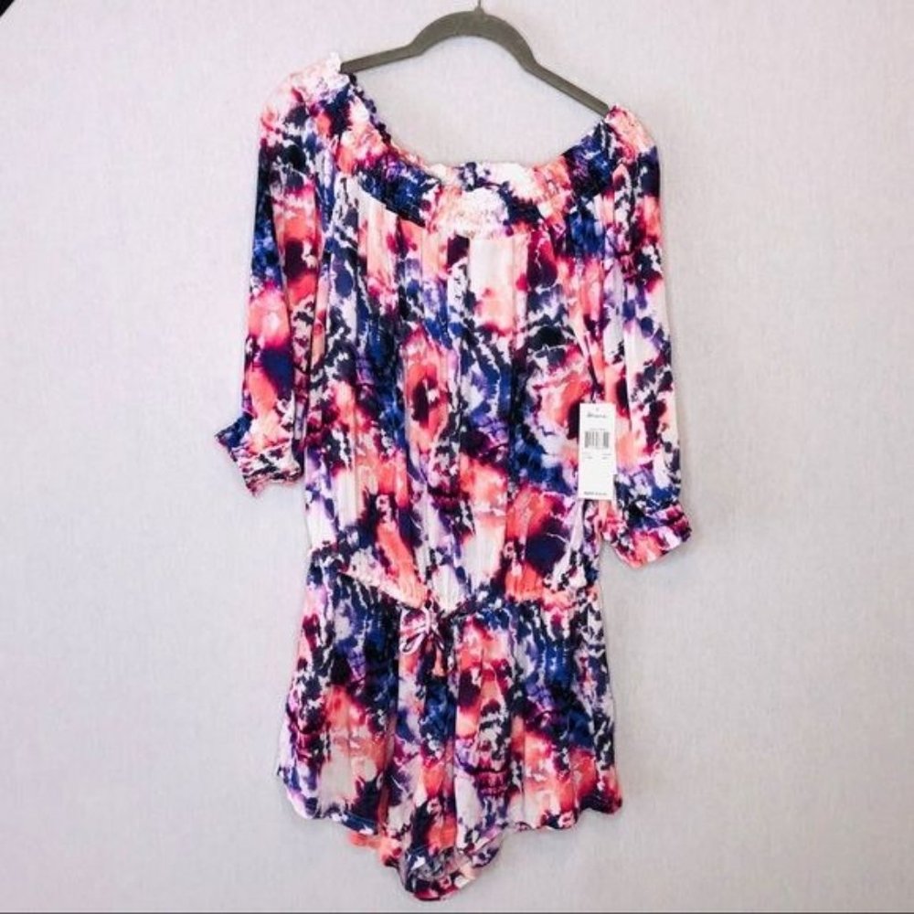 Raisins Cover Ups Tie Dye Torquay Smock Romper - Picture 1 of 7